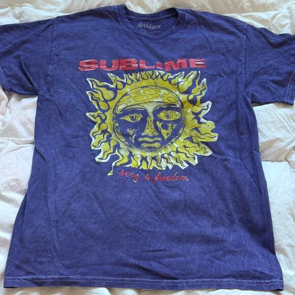 Sublime 40 oz to freedom band tee L casual short sleeve shirt skater celestial - Picture 4 of 8